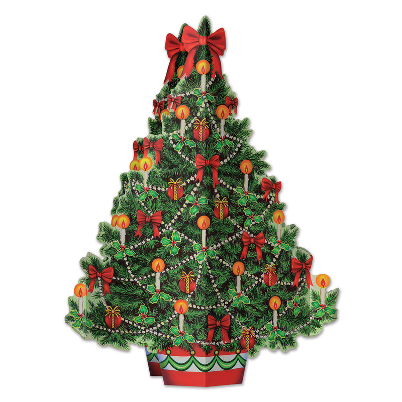 3-D Christmas Tree Centerpiece – 11¾" – (1/Pkg) by Beistle for Christmas/Winter 3-D