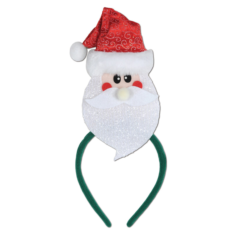 Santa Headband – (1/Card) by Beistle for Christmas/Winter Boppers and Headbands