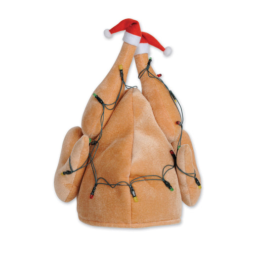 Plush Light-Up Christmas Turkey Hat – (1/Card) by Beistle for Christmas/Winter Plush