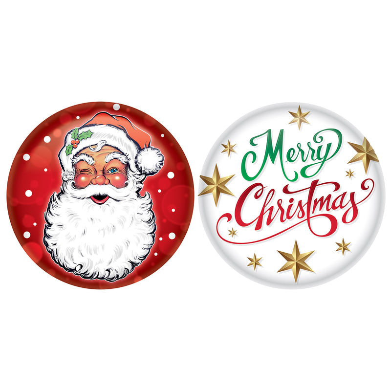 Christmas Buttons – 2" – (2/Pkg)