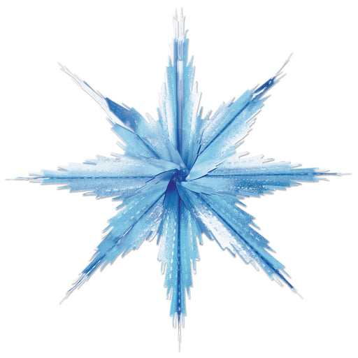 2-Tone Metallic Snowflakes – 11½" – (2/Pkg) by Beistle for Christmas/Winter Metallic