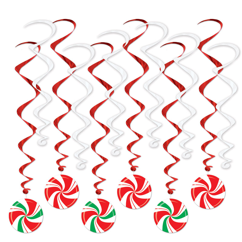 Peppermint Whirls – 17½"-33½" – (12/Pkg)
