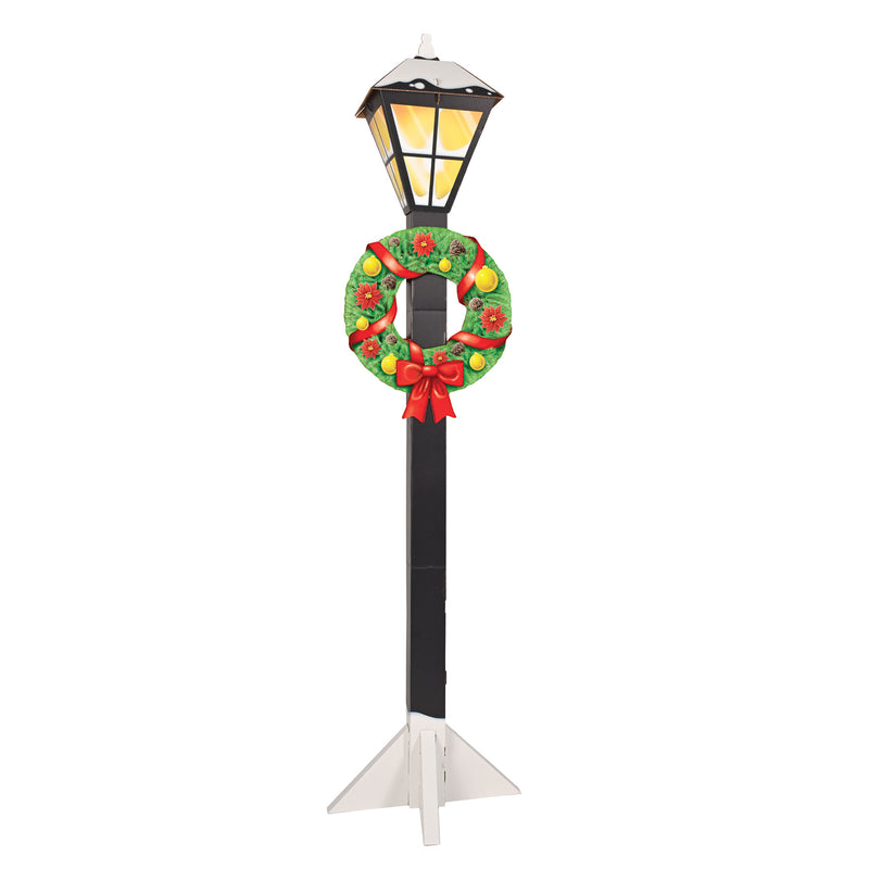 3-D Christmas Lamppost Prop – 7' x 21¼" – (1/Box) by Beistle for Christmas/Winter 3-D Props