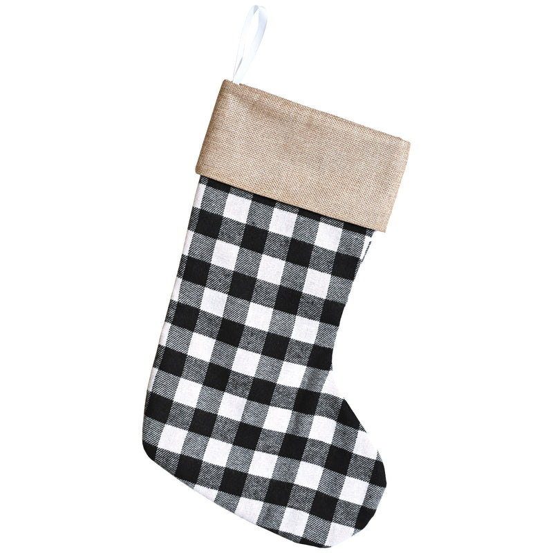 Plaid Stocking – 17" x 12" – (1/Tag) by Beistle for Christmas/Winter Stockings