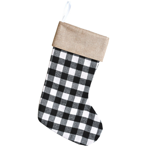 Plaid Stocking – 17" x 12" – (1/Tag) by Beistle for Christmas/Winter Stockings