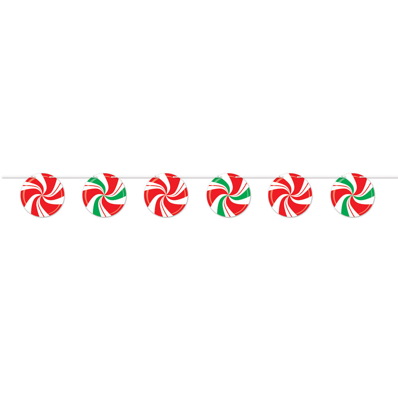 Peppermint Streamer – 7" x 8' – (1/Pkg)