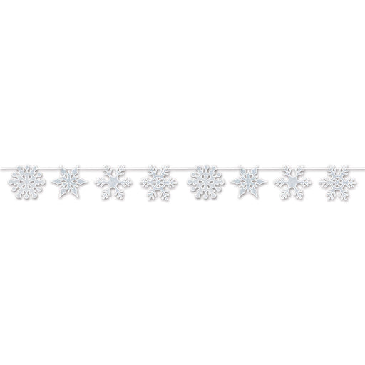 Snowflake Streamer – 8½" x 7' – (1/Pkg) by Beistle for Christmas/Winter Streamers