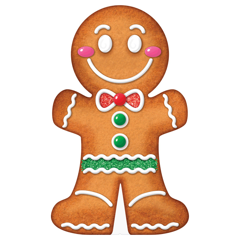 Gingerbread Man Cookie Stand-Up – 3' 6" x 25¼" – (1/Box) by Beistle for Christmas/Winter 3-D Props