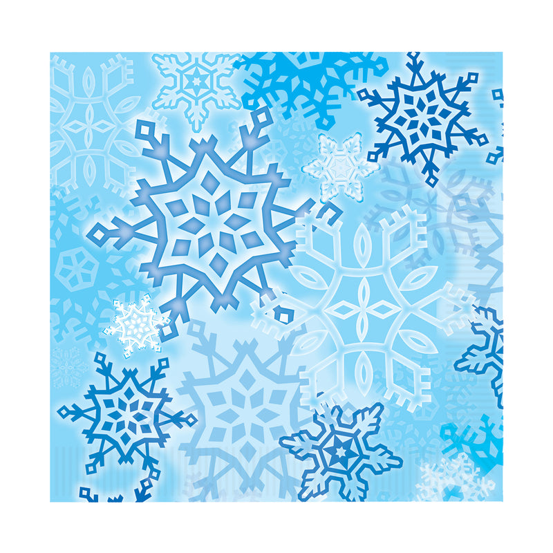 Snowflake Luncheon Napkins – (16/Pkg) by Beistle for Christmas/Winter Napkins-Lunch