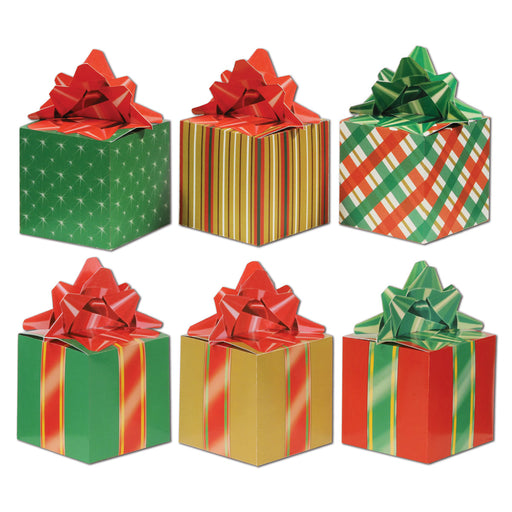 Christmas Gift Favor Boxes – 3¼" x 5¾" – (3/Pkg) by Beistle for Christmas/Winter Favor Boxes