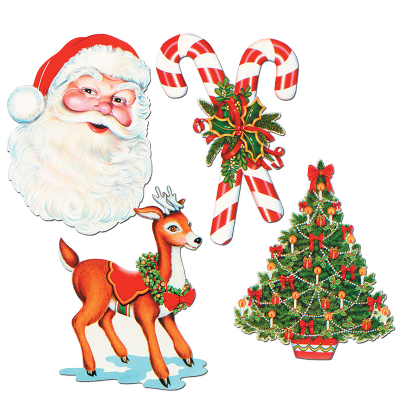 Christmas Cutouts – 16"-17" – (4/Pkg)