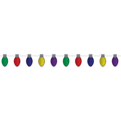 Christmas Light Bulb Streamer – 8¾" x 5' 6" – (1/Pkg) by Beistle for Christmas/Winter Streamers