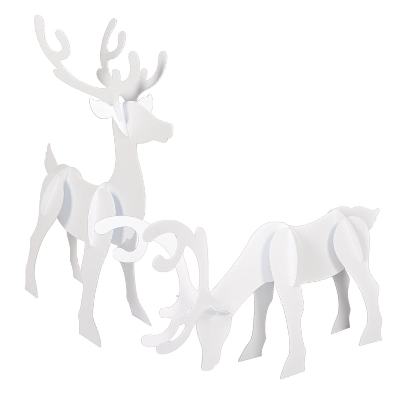 3-D Reindeer Props – Asstd – (2/Box) by Beistle for Christmas/Winter 3-D Props