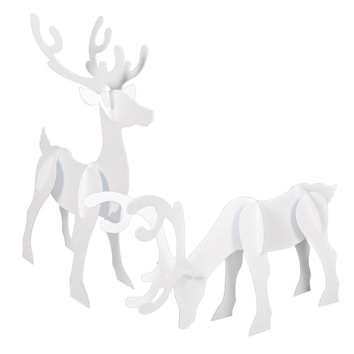 3-D Reindeer Props – Asstd – (2/Box) by Beistle for Christmas/Winter 3-D Props