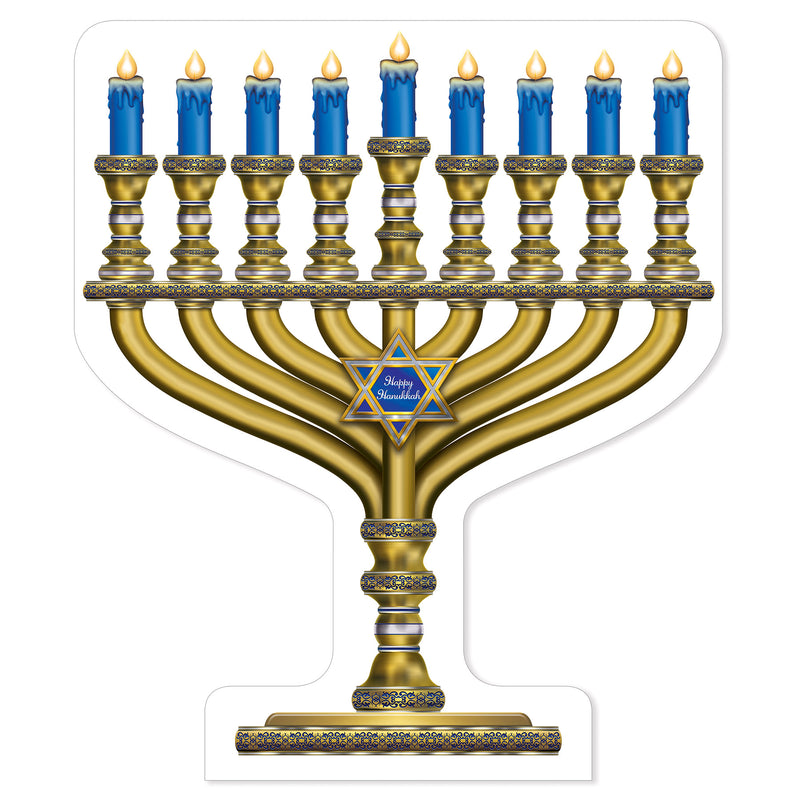 Menorah Stand-Up – 3' 6" x 35¾" – (1/Box) by Beistle for Hanukkah 3-D Props