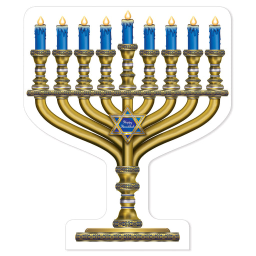 Menorah Stand-Up – 3' 6" x 35¾" – (1/Box) by Beistle for Hanukkah 3-D Props