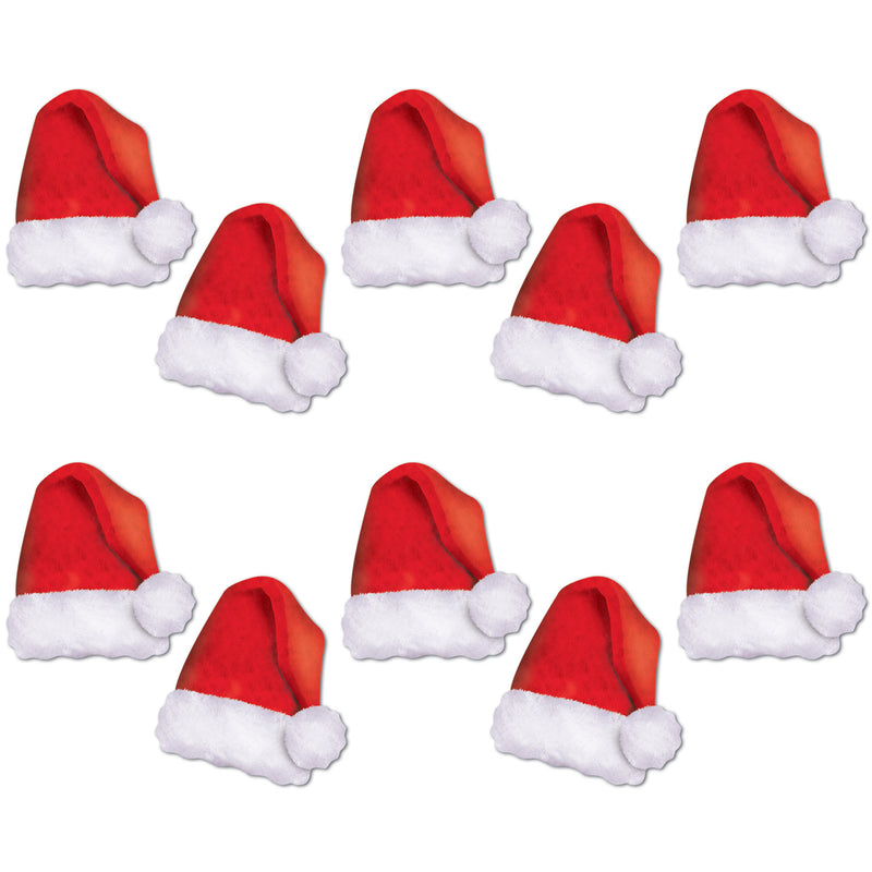 Mini Santa Hat Cutouts – 5" – (10/Pkg)