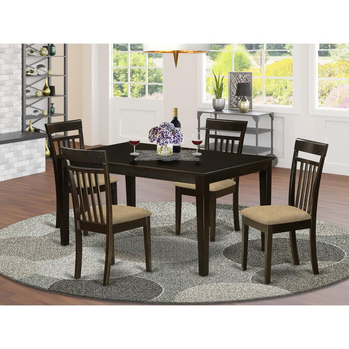CAP5S-CAP-C 5 PC Formal Dining room set - Dining Table Top and 4 Dining Chairs