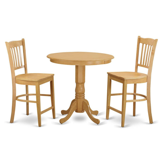 3  Pc  counter  height  Dining  room  set  -  high  top  Table  and  2  bar  stools.
