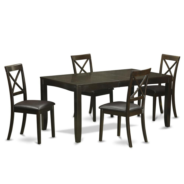 5  Pc  Dining  room  set-Dining  Table  with  Leaf  and  4  Chairs  for  Dining  room