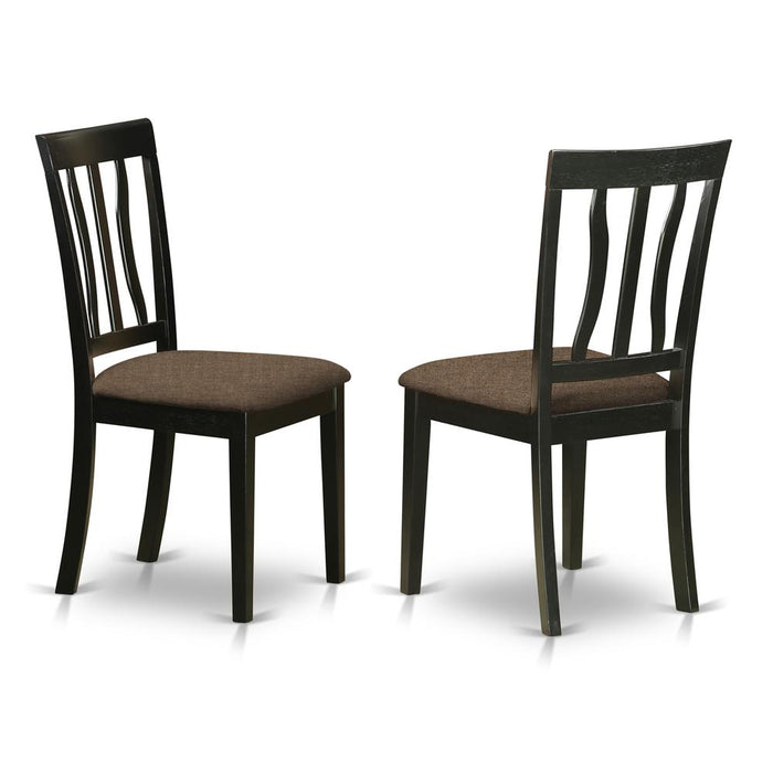 DUAN7-BLK-C 7 Pc Dinette set for 6-Table and 6 dinette Chairs