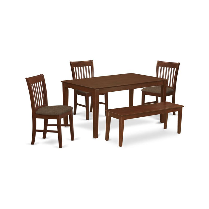 CANO5C-MAH-C 5 Pc Dining room set-Dining Table and 4 Dining Chairs