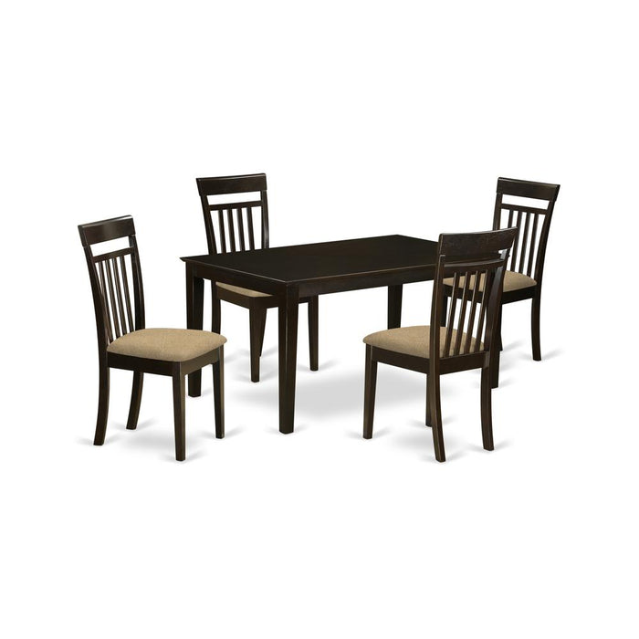 CAP5S-CAP-C 5 PC Formal Dining room set - Dining Table Top and 4 Dining Chairs