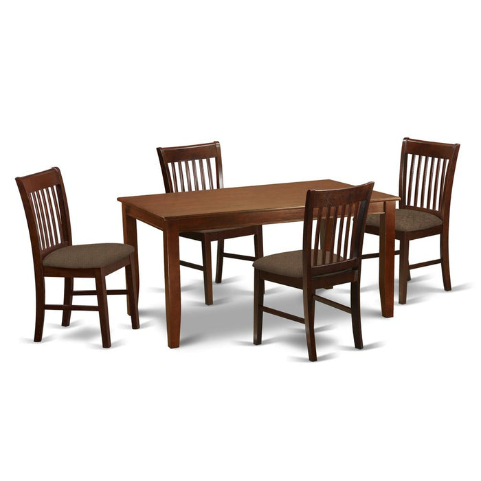 DUNO5-MAH-C 5 Pc Formal Dining room set-Dinette Table and 4 dinette Chairs