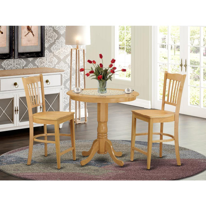 3  Pc  counter  height  Dining  room  set  -  high  top  Table  and  2  bar  stools.
