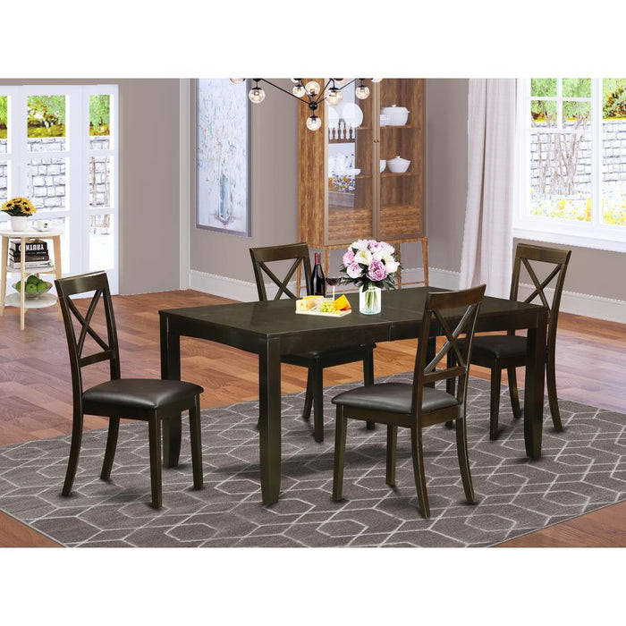 5  Pc  Dining  room  set-Dining  Table  with  Leaf  and  4  Chairs  for  Dining  room