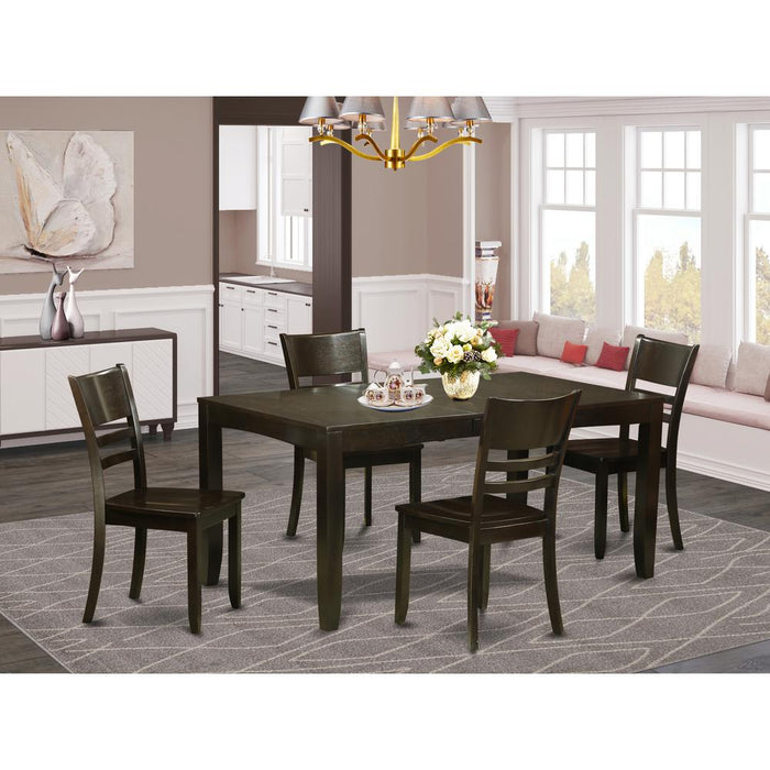 5  Pc  Dining  room  set-Kitchen  Tables  with  Leaf  and  4  Chairs  for  Dining  room