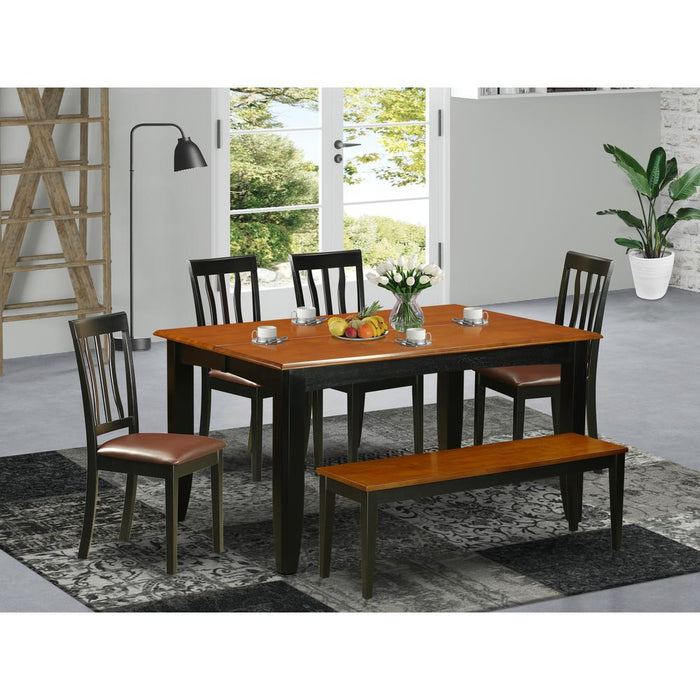 6  PC  Kitchen  table  set  with  bench-Kitchen  Tables  and  4  Dining  Chairs  Plus  bench