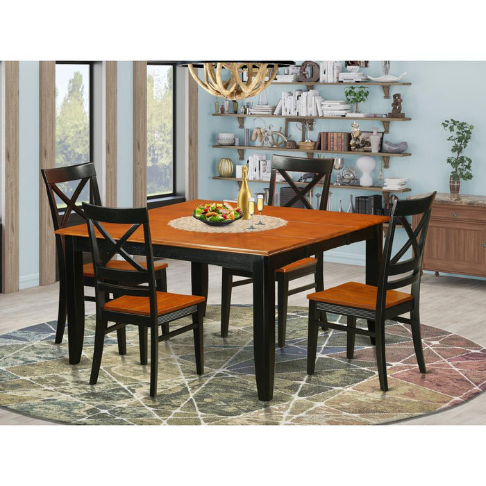 5  PC  Dining  room  set-Dining  Table  with  4  Wooden  Dining  Chairs