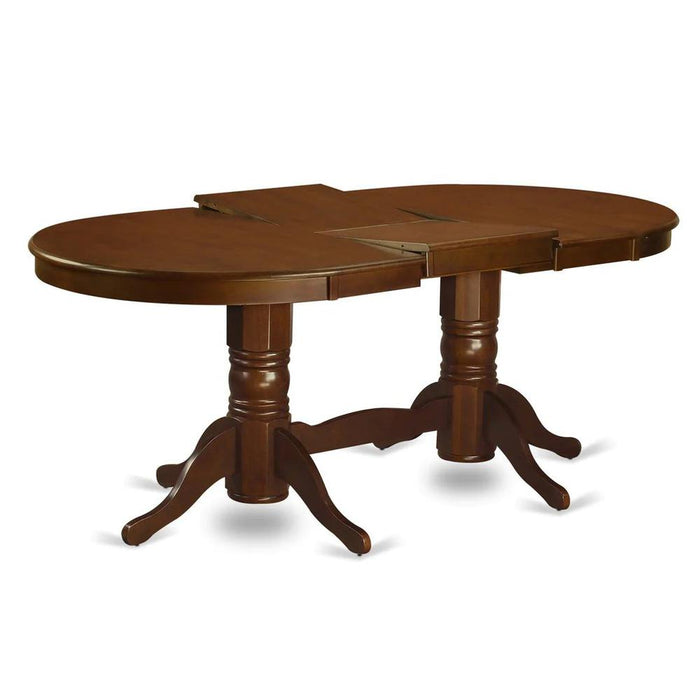 Vancouver  Oval  Double  Pedestal  dining  room  Table  with  17"  Butterfly  Leaf  in  Espresso  Finish