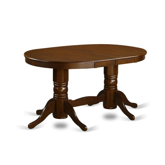 Vancouver  Oval  Double  Pedestal  dining  room  Table  with  17"  Butterfly  Leaf  in  Espresso  Finish