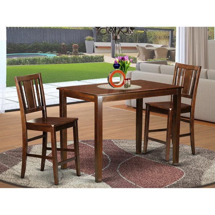 3  Pc  counter  height  Dining  set-pub  Table  and  2  bar  stools