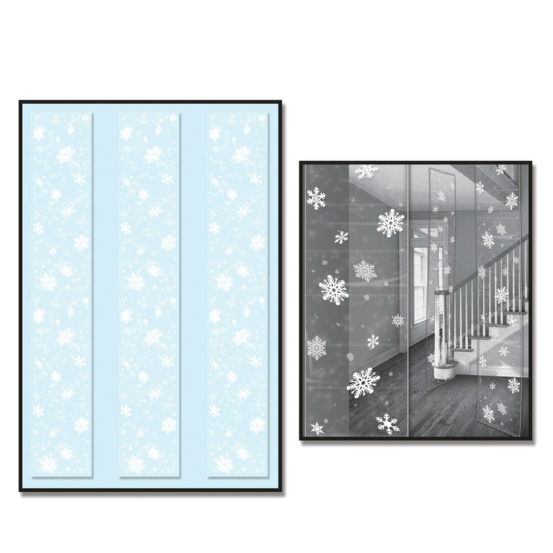 Snowflake Party Panels – 12" x 6' – (3/Pkg) by Beistle for Christmas/Winter Party Panels