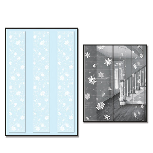 Snowflake Party Panels – 12" x 6' – (3/Pkg) by Beistle for Christmas/Winter Party Panels