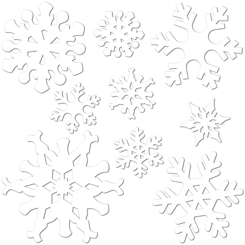 Snowflake Cutouts – 5"-12" – (9/Pkg) by Beistle for Christmas/Winter Printed