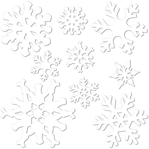 Snowflake Cutouts – 5"-12" – (9/Pkg) by Beistle for Christmas/Winter Printed