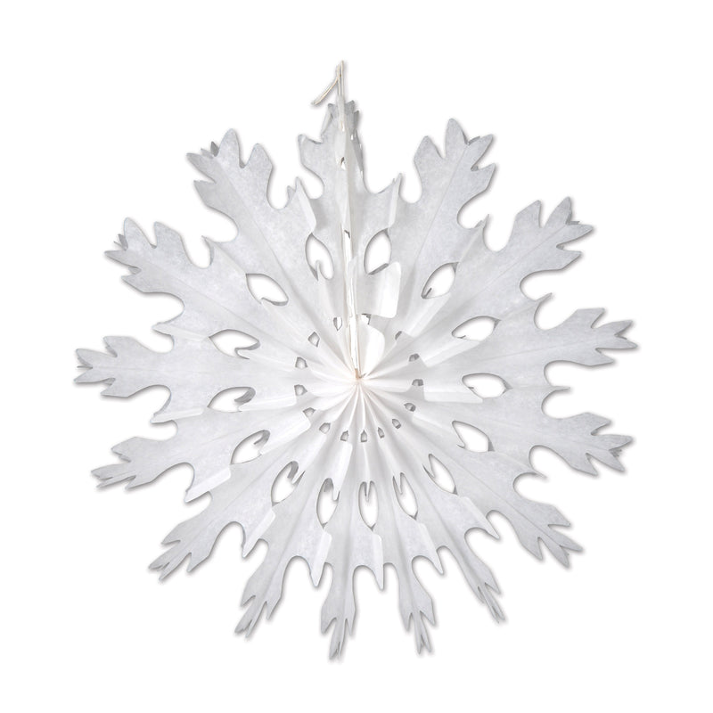 White Tissue Snowflakes – 15" by Beistle for Christmas/Winter Tissue