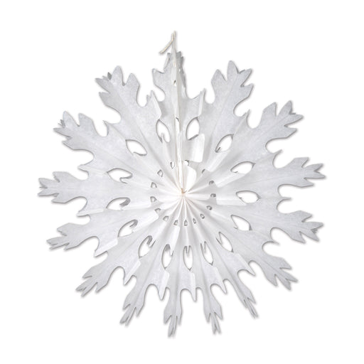 White Tissue Snowflakes – 15" by Beistle for Christmas/Winter Tissue