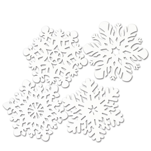Pkgd Snowflake Cutouts – 14"-14½" – (4/Pkg) by Beistle for Christmas/Winter Silhouettes