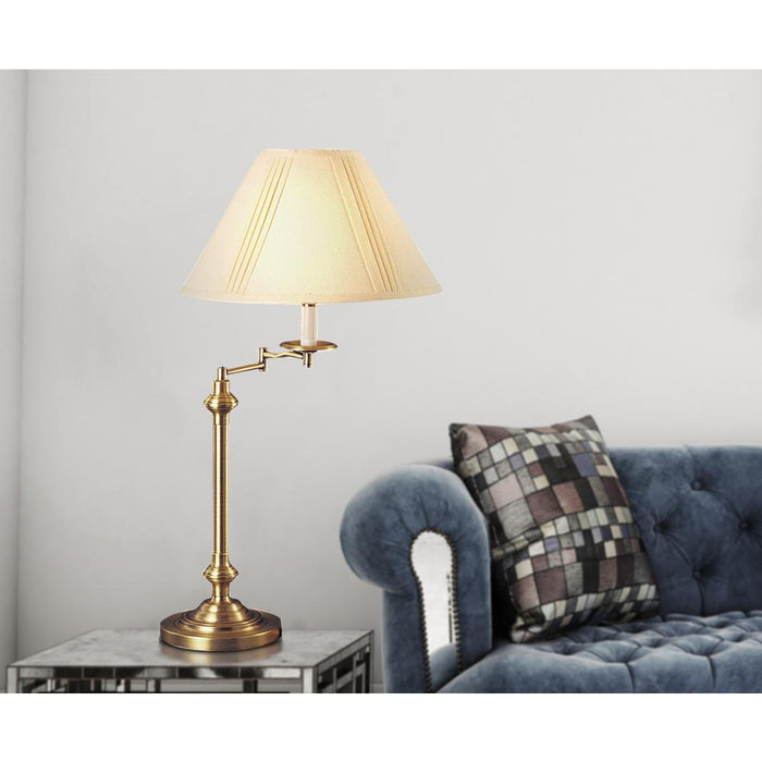 29.5" Height Metal Table Lamp in Antique Brass