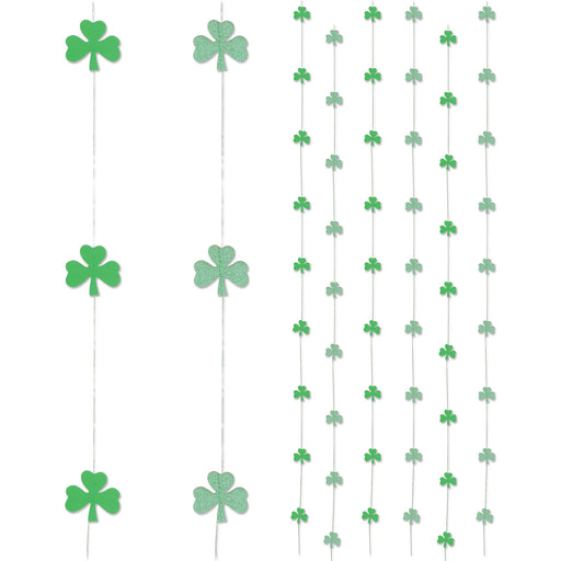 Shamrock Stringers – 6' – (6/Pkg) by Beistle for St. Patricks Stringers