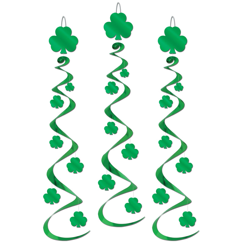 Shamrock Whirls – 30" – (3/Pkg) by Beistle for St. Patricks Whirls