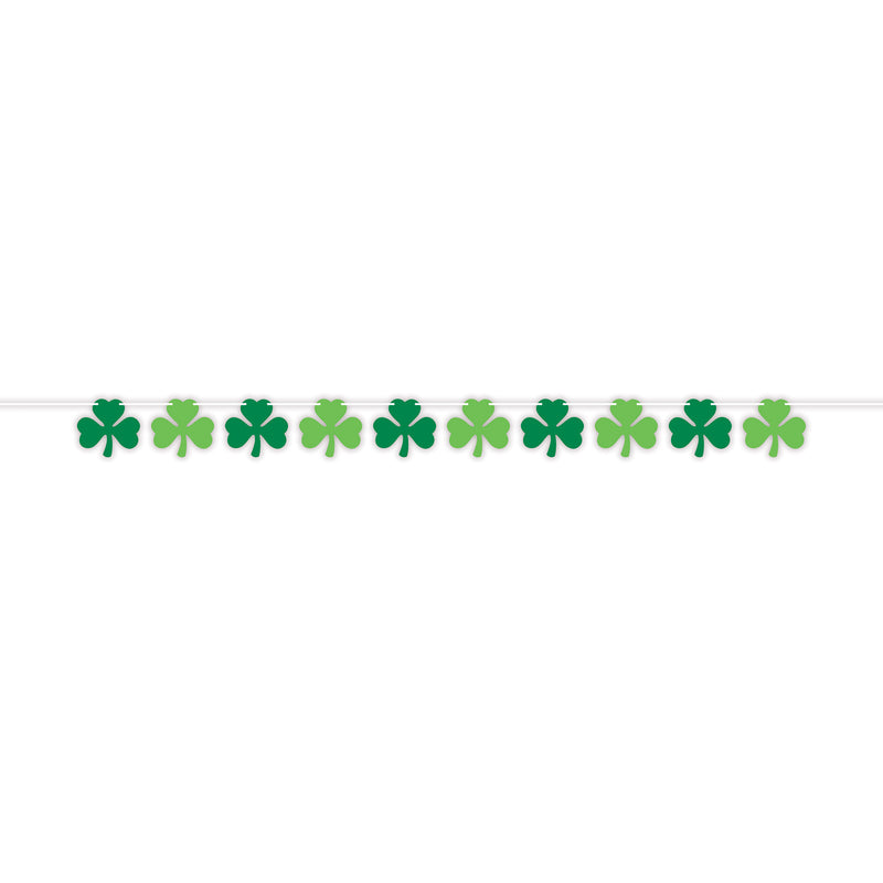 Shamrock Streamer – 6¼" x 7' – (1/Pkg) by Beistle for St. Patricks Streamers