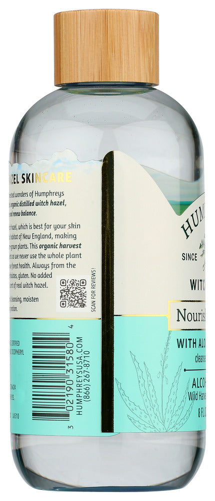 HUMPHREYS: Toner Wtch Hzel Aloe, 8 oz