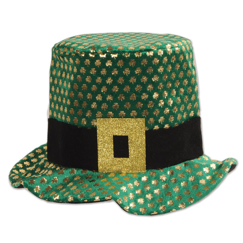 Plush Gold Shamrock Hat by Beistle for St. Patricks Plush