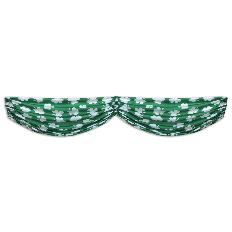 Shamrocks Fabric Bunting – 5' 10" – (1/Pkg) by Beistle for St. Patricks Bunting